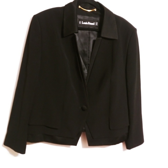 Louis Feraud black wool blazer/tuxedo jacket - Picture 1 of 8